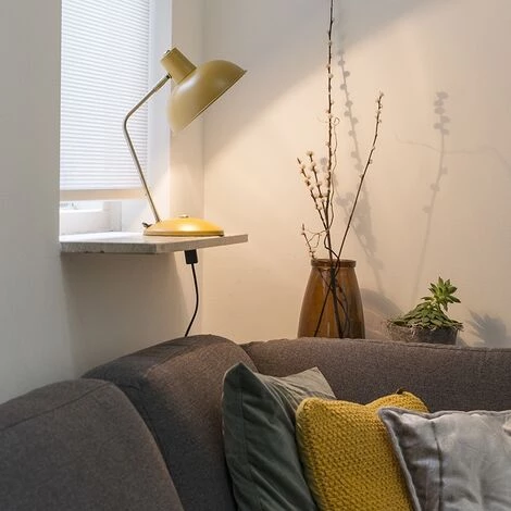 QAZQA Milou - Lampe De Bureau Moderne - 1 Lumière - L 260 Mm - Jaune - Moderne - Éclairage Intérieur - Salon I Chambre I Cuisine I Salle à Manger - Jaune 2 QAZQA Milou - Lampe De Bureau Moderne - 1 Lumière - L 260 Mm - Jaune - Moderne - Éclairage Intérieur - Salon I Chambre I Cuisine I Salle à Manger - Jaune – Image 2