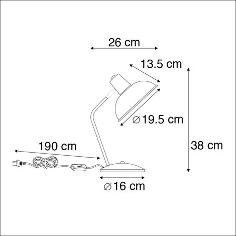 QAZQA Milou - Lampe De Bureau Moderne - 1 Lumière - L 260 Mm - Jaune - Moderne - Éclairage Intérieur - Salon I Chambre I Cuisine I Salle à Manger - Jaune 4 QAZQA Milou - Lampe De Bureau Moderne - 1 Lumière - L 260 Mm - Jaune - Moderne - Éclairage Intérieur - Salon I Chambre I Cuisine I Salle à Manger - Jaune – Image 4