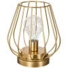 Atmosphera - Lampe En Métal Filaire Doré MicroLED H 17 Cm - Doré