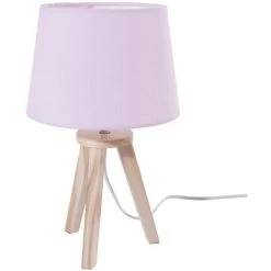 ATMOSPHERA, CRÉATEUR D'INTÉRIEUR Lampe Scandinave 3 Pieds En Bois Rose - Rose