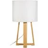 ATMOSPHERA, CRÉATEUR D'INTÉRIEUR Lampe Pied Bois Molu Blanc - Blanc