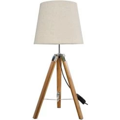 ATMOSPHERA, CRÉATEUR D'INTÉRIEUR Lampe Trépied En Bois RUNO Bambou H58 Cm - Beige