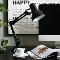 B.K.LICHT Lampe De Bureau LED Lampe De Table Noire Design Retro Métal Orientable & Pivotable 8 B.K.LICHT Lampe De Bureau LED Lampe De Table Noire Design Retro Métal Orientable & Pivotable -Lampe Soldes Boutique 13224077 4