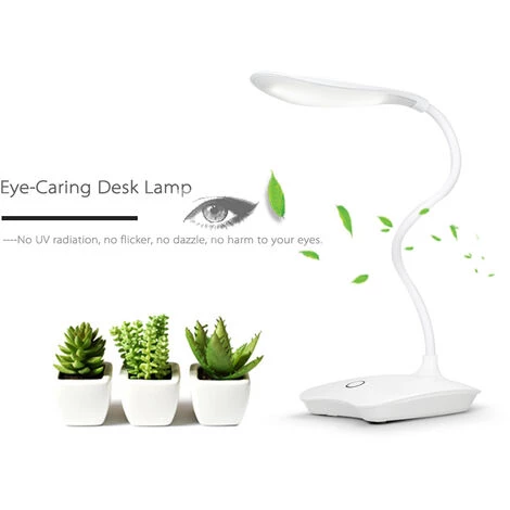 Decdeal Ultralight White LED Lampe De Bureau Rechargeable Pour Les Yeux, Dimmable, USB 3 Decdeal Ultralight White LED Lampe De Bureau Rechargeable Pour Les Yeux, Dimmable, USB – Image 3