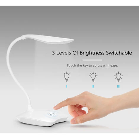 Decdeal Ultralight White LED Lampe De Bureau Rechargeable Pour Les Yeux, Dimmable, USB 5 Decdeal Ultralight White LED Lampe De Bureau Rechargeable Pour Les Yeux, Dimmable, USB – Image 5