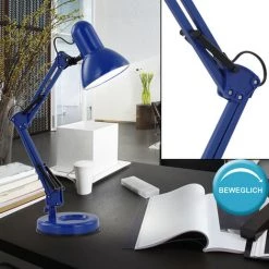 ETC-SHOP Lampe De Table D'écriture Bleu Salon éclairage De Salle De Travail Lampe De Lecture Réglable 7 ETC-SHOP Lampe De Table D'écriture Bleu Salon éclairage De Salle De Travail Lampe De Lecture Réglable -Lampe Soldes Boutique 13631303 3