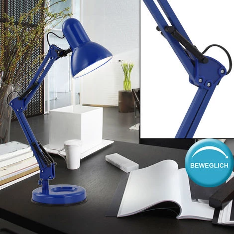 ETC-SHOP Lampe De Table D'écriture Bleu Salon éclairage De Salle De Travail Lampe De Lecture Réglable 3 ETC-SHOP Lampe De Table D'écriture Bleu Salon éclairage De Salle De Travail Lampe De Lecture Réglable – Image 3