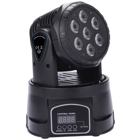 Lixada 7Led 105W Rgbw 9/14 Canal Dmx512 Mini Rotating Tete Mobile De Scene Lampe Effet 1 Lixada 7Led 105W Rgbw 9/14 Canal Dmx512 Mini Rotating Tete Mobile De Scene Lampe Effet