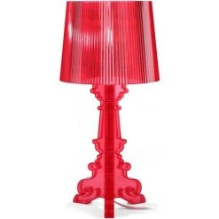 PRIVATEFLOOR Lampe De Table Bour - Petit Modèle Rouge - Acrylique, Plastique - Rouge