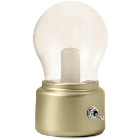 VINTAGE STYLE Lampe Portable Rechargeable Doré - ABS, Cristal - Doré 1 VINTAGE STYLE Lampe Portable Rechargeable Doré - ABS, Cristal - Doré