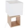 ATMOSPHERA Lampe à Poser Design Scandi - 16 X 16 X 24 - Blanc
