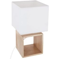 ATMOSPHERA Lampe à Poser Design Scandi - 16 X 16 X 24 - Blanc