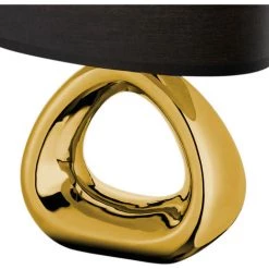 REALITY LEUCHTEN Lampe De Lecture Textile Design Lampe De Table D'écriture De Nuit En Céramique Or Noir Reality Lights R50841079 8 REALITY LEUCHTEN Lampe De Lecture Textile Design Lampe De Table D'écriture De Nuit En Céramique Or Noir Reality Lights R50841079 -Lampe Soldes Boutique 16100288 4