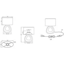 REALITY LEUCHTEN Lampe De Lecture Textile Design Lampe De Table D'écriture De Nuit En Céramique Or Noir Reality Lights R50841079 9 REALITY LEUCHTEN Lampe De Lecture Textile Design Lampe De Table D'écriture De Nuit En Céramique Or Noir Reality Lights R50841079 -Lampe Soldes Boutique 16100288 5