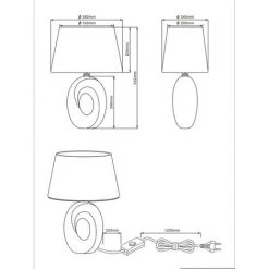 ETC-SHOP Lampe De Table Pour Chambre à Coucher Lampe Latérale De Lecture GOLD Textile Dans Un Ensemble Comprenant Des Ampoules LED -Lampe Soldes Boutique 16126304 5
