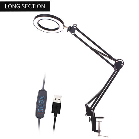 ASUPERMALL Lampe Loupe Led 5X Avec Pince, Petit 2 ASUPERMALL Lampe Loupe Led 5X Avec Pince, Petit – Image 2