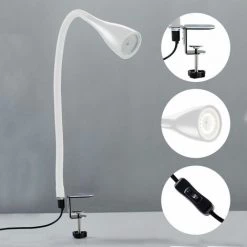 B.K.LICHT Lampe De Lecture LED / Luminaire De Chevet à Pince Blanche Dimmable Lampe De Table Lampe De Bureau -Lampe Soldes Boutique 16359208 3