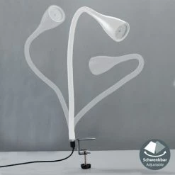 B.K.LICHT Lampe De Lecture LED / Luminaire De Chevet à Pince Blanche Dimmable Lampe De Table Lampe De Bureau -Lampe Soldes Boutique 16359208 4