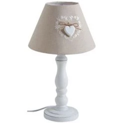 Lampe Soldes Boutique 12 AUBRY GASPARD Lampe De Chevet En Bois Romantique Multicolore - Multicolore