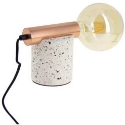 XANLITE - Lampe à Poser ÉCLIPSE En Terrazzo & Métal Cuivré, Culot E27 - XDLAPECLIPTRZO -Lampe Soldes Boutique 18356025 5