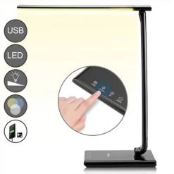Monzana Lampe De Bureau LED Avec Port De Charge USB 7 Niveaux 12 W Noir -Lampe Soldes Boutique 18474161 5
