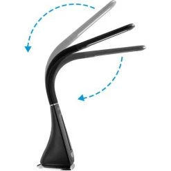 MONZANA Lampe De Bureau à LED Noir/Blanc 4en1 Multifonction Lampe Calendrier Montre Thermomètre Maison Lampe De Table Salon Noir -Lampe Soldes Boutique 18474377 5