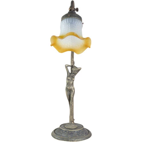 BISCOTTINI Lampe De Table Style Art Nouveau En Fonte De Laiton Vieilli L25XPR12XH45 Cm Made In Italy 2 BISCOTTINI Lampe De Table Style Art Nouveau En Fonte De Laiton Vieilli L25XPR12XH45 Cm Made In Italy – Image 2