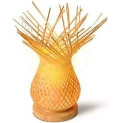 BARCELONA LED Lampe De Table En Rotin "VIMET"