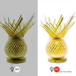 BARCELONA LED Lampe De Table En Rotin "VIMET" -Lampe Soldes Boutique 18778468 3