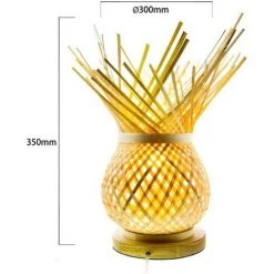 BARCELONA LED Lampe De Table En Rotin "VIMET" -Lampe Soldes Boutique 18778468 5