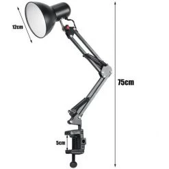 MAEREX AC85-265V E27 / E26 Bras De Métal Noir Joint Bras Pivotant Lampe De Bureau Lampe De Table Sasicare -Lampe Soldes Boutique 18910486 4