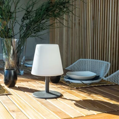 LUMISKY Lot De 2 Lampe De Table Sans Fil Pied En Acier Gris LED Blanc Chaud/blanc Dimmable STANDY MINI Rock H25cm 3 LUMISKY Lot De 2 Lampe De Table Sans Fil Pied En Acier Gris LED Blanc Chaud/blanc Dimmable STANDY MINI Rock H25cm – Image 3