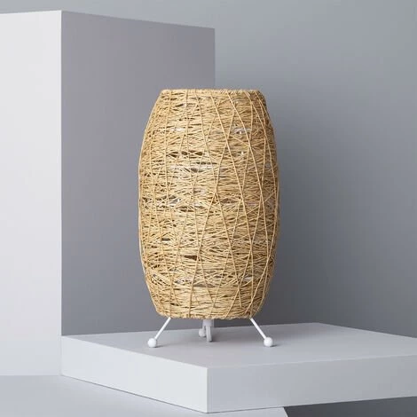 LEDKIA Lampe à Poser Rotin Yumurta Marron - Marron 1 LEDKIA Lampe à Poser Rotin Yumurta Marron - Marron