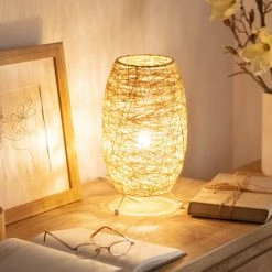 LEDKIA Lampe à Poser Rotin Yumurta Marron - Marron 9 LEDKIA Lampe à Poser Rotin Yumurta Marron - Marron -Lampe Soldes Boutique 20288527 5