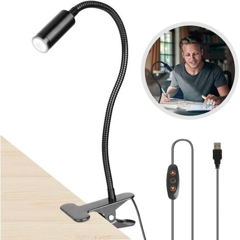 LED Lampe De Lecture, Lampe De Lecture USB 360° Flexible Rechargeable Lampe De Lecture De Chevet Lumière Clip Portable Luminosité Réglables Pour Lecture De Nuit, Kindle, Travail, Voyage LangRay 1 LED Lampe De Lecture, Lampe De Lecture USB 360° Flexible Rechargeable Lampe De Lecture De Chevet Lumière Clip Portable Luminosité Réglables Pour Lecture De Nuit, Kindle, Travail, Voyage LangRay