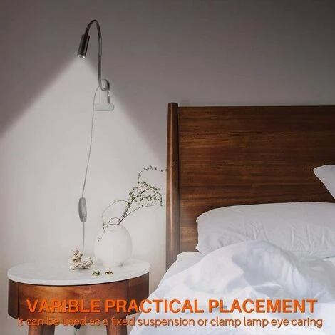 LED Lampe De Lecture, Lampe De Lecture USB 360° Flexible Rechargeable Lampe De Lecture De Chevet Lumière Clip Portable Luminosité Réglables Pour Lecture De Nuit, Kindle, Travail, Voyage LangRay 3 LED Lampe De Lecture, Lampe De Lecture USB 360° Flexible Rechargeable Lampe De Lecture De Chevet Lumière Clip Portable Luminosité Réglables Pour Lecture De Nuit, Kindle, Travail, Voyage LangRay – Image 3