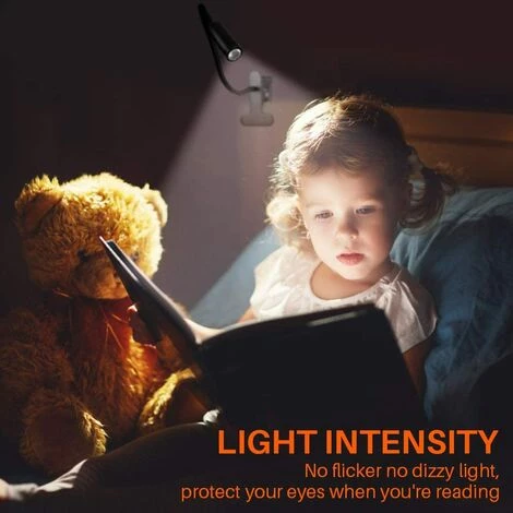 LED Lampe De Lecture, Lampe De Lecture USB 360° Flexible Rechargeable Lampe De Lecture De Chevet Lumière Clip Portable Luminosité Réglables Pour Lecture De Nuit, Kindle, Travail, Voyage LangRay 4 LED Lampe De Lecture, Lampe De Lecture USB 360° Flexible Rechargeable Lampe De Lecture De Chevet Lumière Clip Portable Luminosité Réglables Pour Lecture De Nuit, Kindle, Travail, Voyage LangRay – Image 4