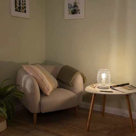 LEDKIA Lampe à Poser Métal Winbi Blanc - Blanc 4 LEDKIA Lampe à Poser Métal Winbi Blanc - Blanc – Image 4