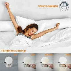 B.K.LICHT Lampe De Table Lampe De Chevet Fonction TOUCH Lampe De Bureau Salon Chambre -Lampe Soldes Boutique 23109726 3