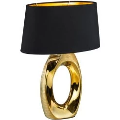 LÚZETE - LAMPE DE TABLE FERNSBY CÉRAMIQUE OR 52CM - Or