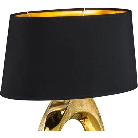 LÚZETE - LAMPE DE TABLE FERNSBY CÉRAMIQUE OR 52CM - Or 4 LÚZETE - LAMPE DE TABLE FERNSBY CÉRAMIQUE OR 52CM - Or – Image 4