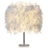 STOEX Lampe De Table Plume Blanche Moderne Lampe De Bureau Chambre Enfants Chambre
