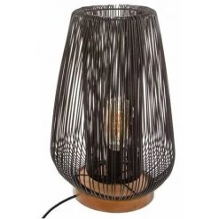 ATMOSPHERA Lampe A Poser En Métal Filaire - E27 - 40 W - H. 40,5 Cm - Noir