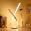 STOEX Lampe De Table 12W LED Lampe De Chevet Avec Variateur Facile - Blanc