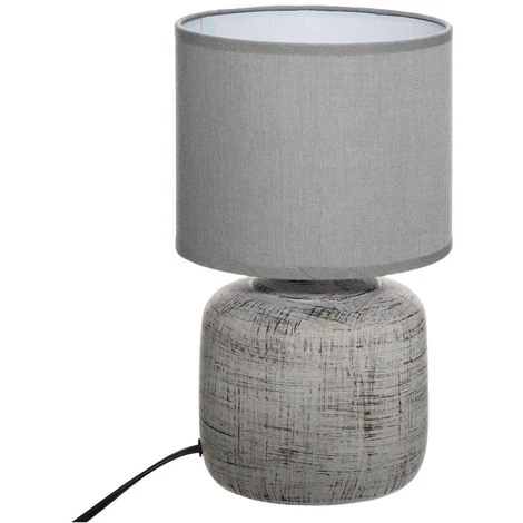 Atmosphera - Lampe En Céramique Grise H 26,5 Cm - Gris 1 Atmosphera - Lampe En Céramique Grise H 26,5 Cm - Gris
