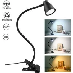BARES Lampe De Lecture à 14 LED - 3 Niveaux De Température De Couleur, 10 Niveaux De Luminosité, Arrêt Automatique & Fonction De Mémoire, Protection Des Yeux Lampe De Lit (sans Adaptateur) [Classe énergétique A+]
