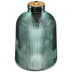 Atmosphera - Lampe LED Livio En Verre H 27 Cm - Vert