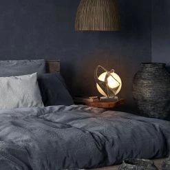 Relaxdays Lampe De Table, De Chevet, Femme Dansant, éclairage Indirect, Douille E27, Pour Salon, Argenté -Lampe Soldes Boutique 24987687 3