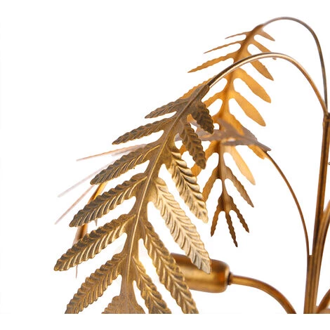 QAZQA Botanica - Lampe De Table Rustique - 3 Lumière - Ø 45 Cm - Doré/Laiton - Rustique - Éclairage Intérieur - Salon I Chambre - Doré/Laiton 5 QAZQA Botanica - Lampe De Table Rustique - 3 Lumière - Ø 45 Cm - Doré/Laiton - Rustique - Éclairage Intérieur - Salon I Chambre - Doré/Laiton – Image 5