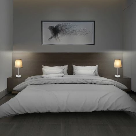 MONZANA 2x Lampes De Chevet Avec Abat-jour Anthracite Lampe De Table Bureau Moderne Maison Déco Intérieur Hauteur 32 Cm 2 MONZANA 2x Lampes De Chevet Avec Abat-jour Anthracite Lampe De Table Bureau Moderne Maison Déco Intérieur Hauteur 32 Cm – Image 2